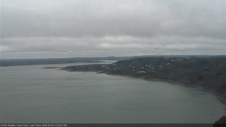 Lake Travis webcam, February 20, 2020 12:25 PM CT