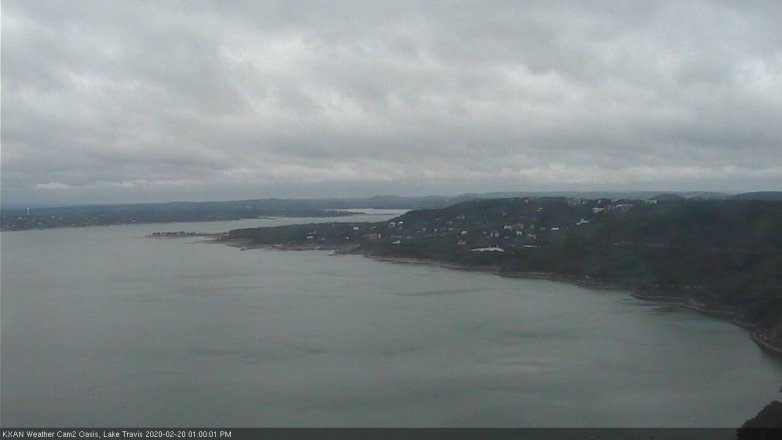 Lake Travis webcam, February 20, 2020 1:00 PM CT