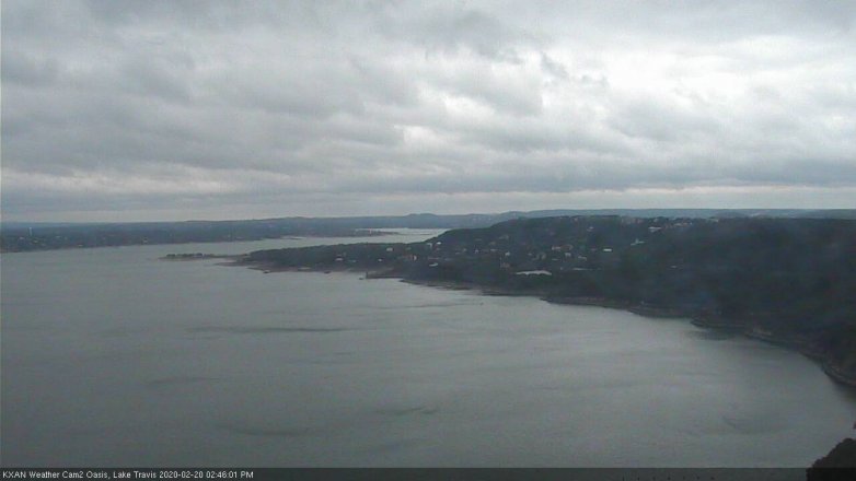 Lake Travis webcam, February 20, 2020 2:45 PM CT