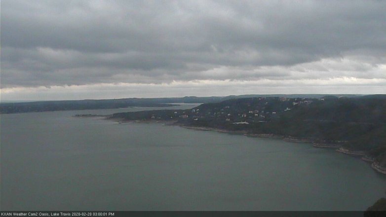 Lake Travis webcam, February 20, 2020 3:00 PM CT