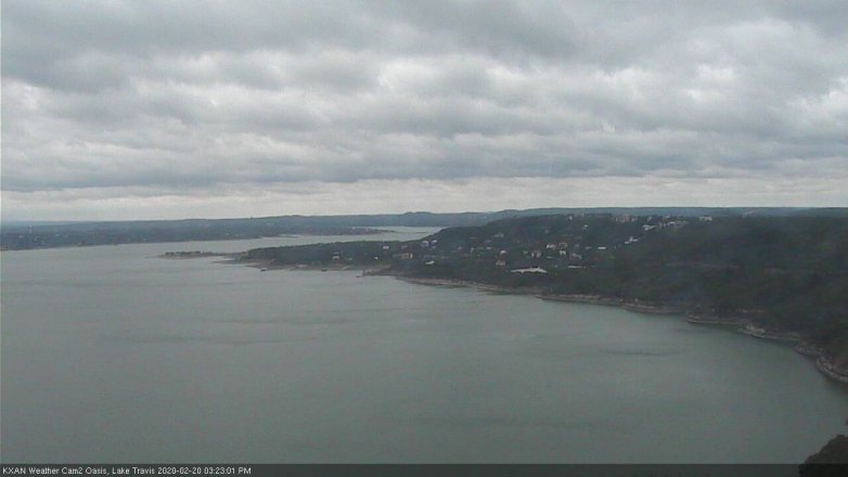 Lake Travis webcam, February 20, 2020 3:25 PM CT
