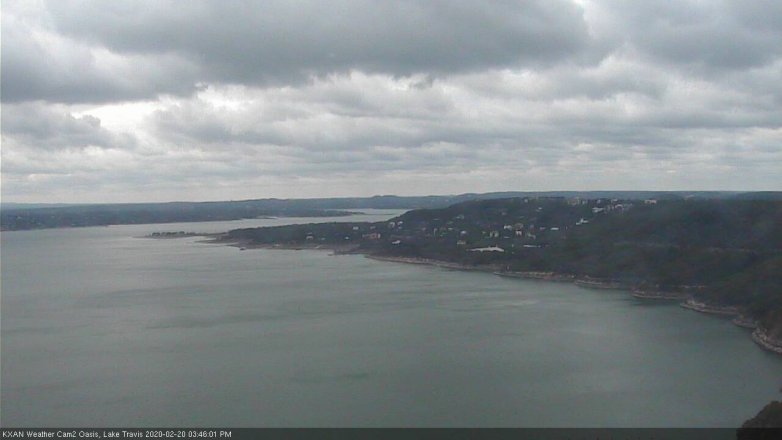 Lake Travis webcam, February 20, 2020 3:45 PM CT