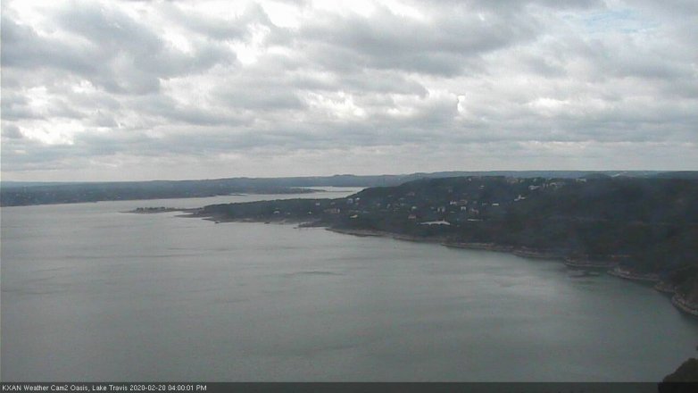Lake Travis webcam, February 20, 2020 4:00 PM CT