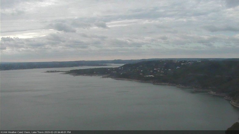 Lake Travis webcam, February 20, 2020 4:45 PM CT