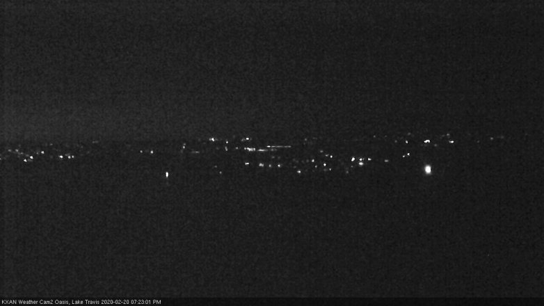 Lake Travis webcam, February 20, 2020 7:25 PM CT