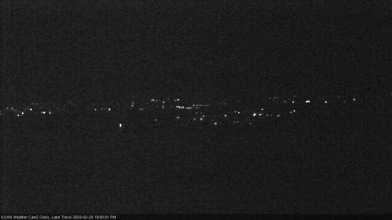Lake Travis webcam, February 20, 2020 10:00 PM CT