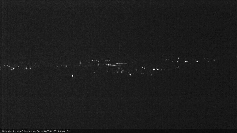 Lake Travis webcam, February 20, 2020 10:25 PM CT