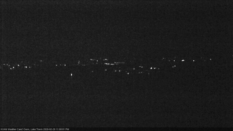 Lake Travis webcam, February 20, 2020 11:00 PM CT