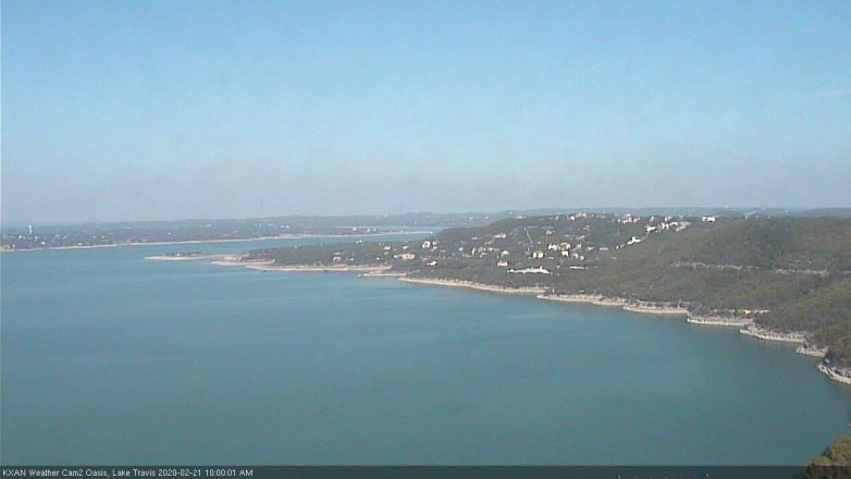 Lake Travis webcam, February 21, 2020 10:00 AM CT