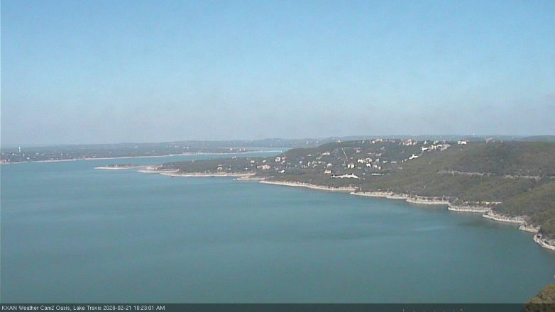 Lake Travis webcam, February 21, 2020 10:25 AM CT