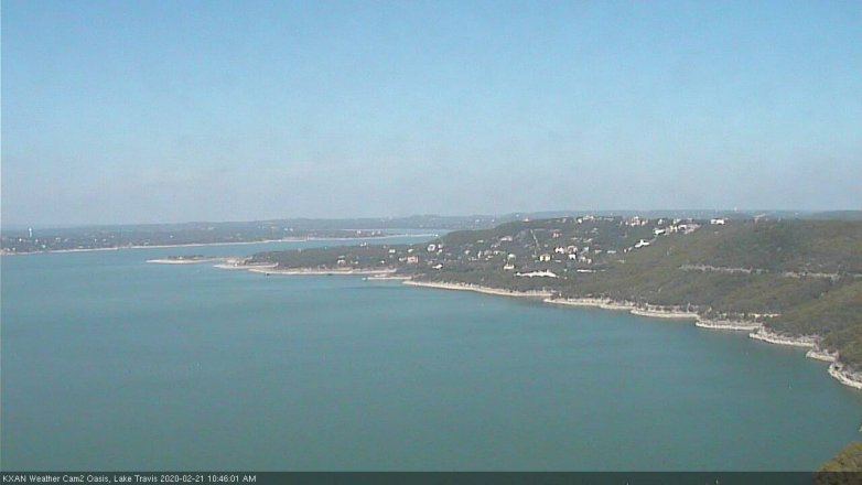 Lake Travis webcam, February 21, 2020 10:45 AM CT