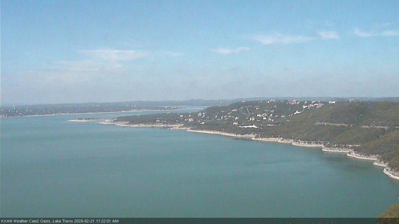 Lake Travis webcam, February 21, 2020 11:25 AM CT
