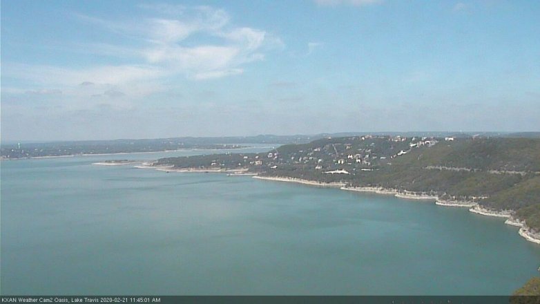 Lake Travis webcam, February 21, 2020 11:45 AM CT