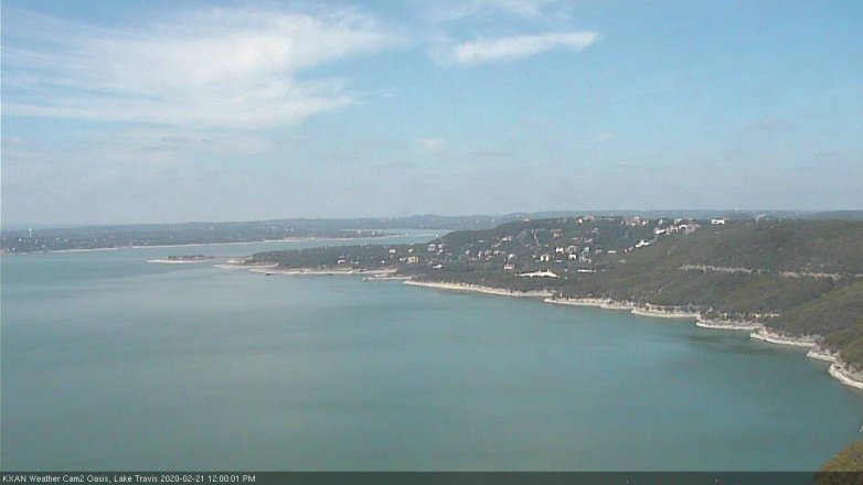 Lake Travis webcam, February 21, 2020 12:00 PM CT