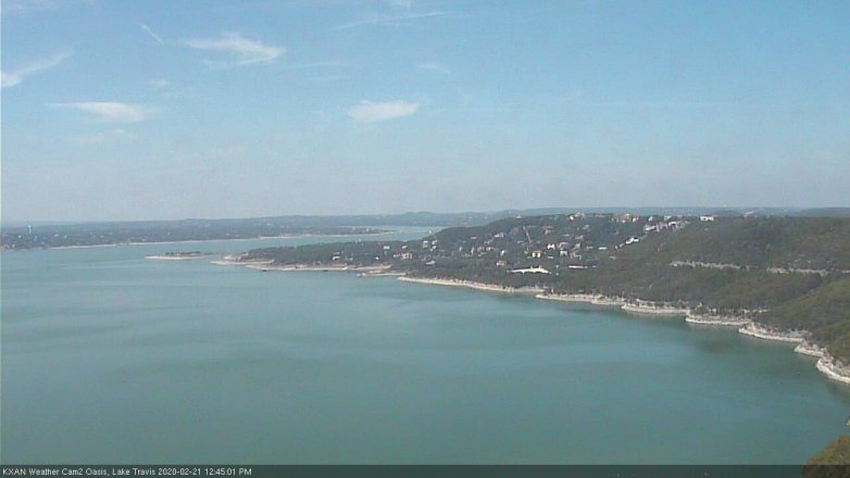 Lake Travis webcam, February 21, 2020 12:45 PM CT