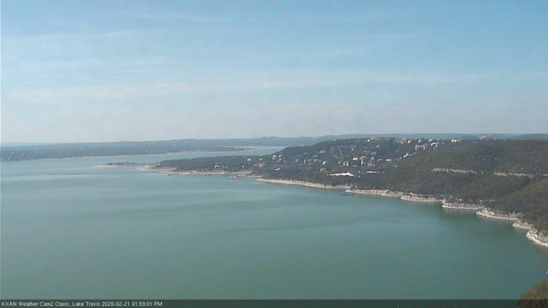 Lake Travis webcam, February 21, 2020 2:00 PM CT