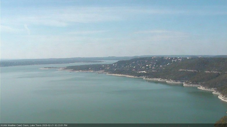 Lake Travis webcam, February 21, 2020 2:25 PM CT