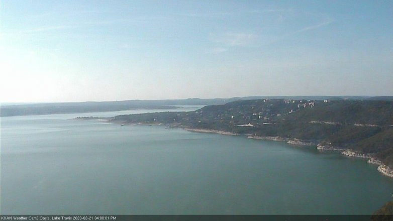 Lake Travis webcam, February 21, 2020 4:00 PM CT