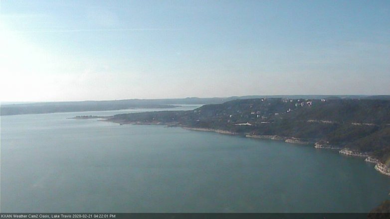 Lake Travis webcam, February 21, 2020 4:25 PM CT
