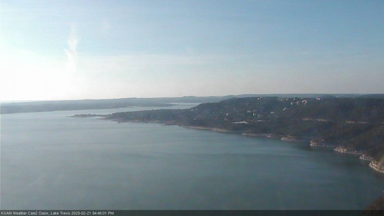 Lake Travis webcam, February 21, 2020 4:45 PM CT