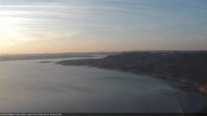 Lake Travis webcam, February 21, 2020 6:00 PM CT