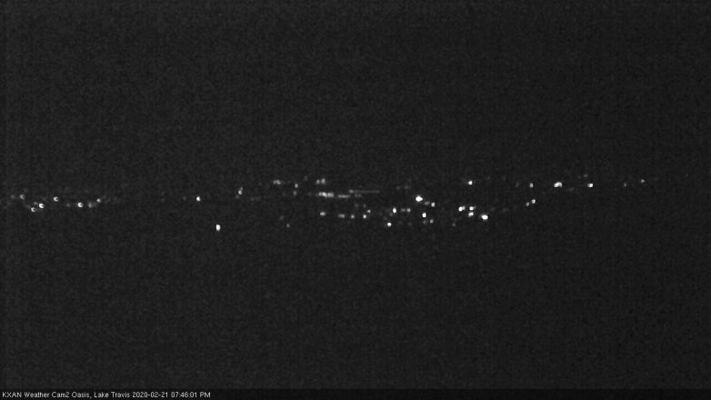 Lake Travis webcam, February 21, 2020 7:45 PM CT