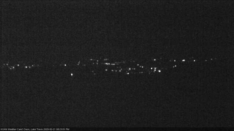 Lake Travis webcam, February 21, 2020 8:25 PM CT