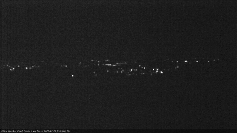 Lake Travis webcam, February 21, 2020 9:25 PM CT
