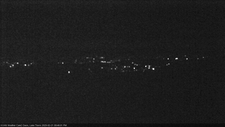 Lake Travis webcam, February 21, 2020 9:45 PM CT