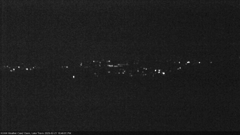 Lake Travis webcam, February 21, 2020 10:45 PM CT