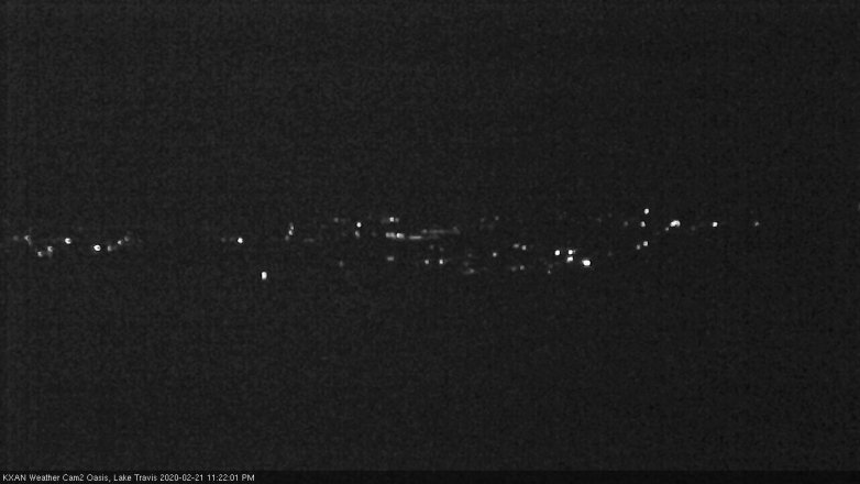 Lake Travis webcam, February 21, 2020 11:25 PM CT
