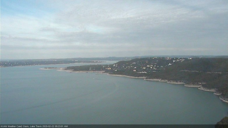 Lake Travis webcam, February 22, 2020 9:25 AM CT