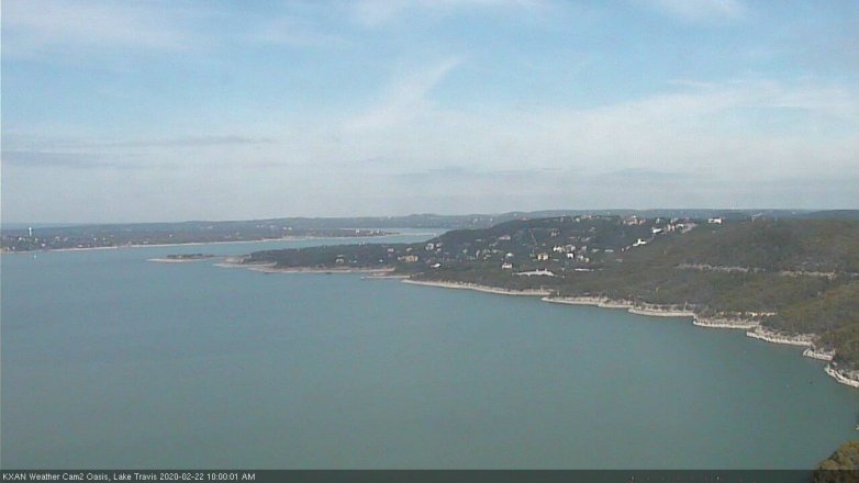 Lake Travis webcam, February 22, 2020 10:00 AM CT