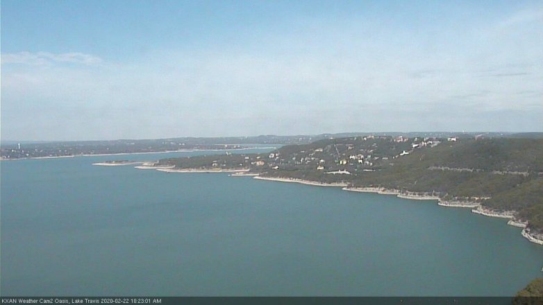 Lake Travis webcam, February 22, 2020 10:25 AM CT