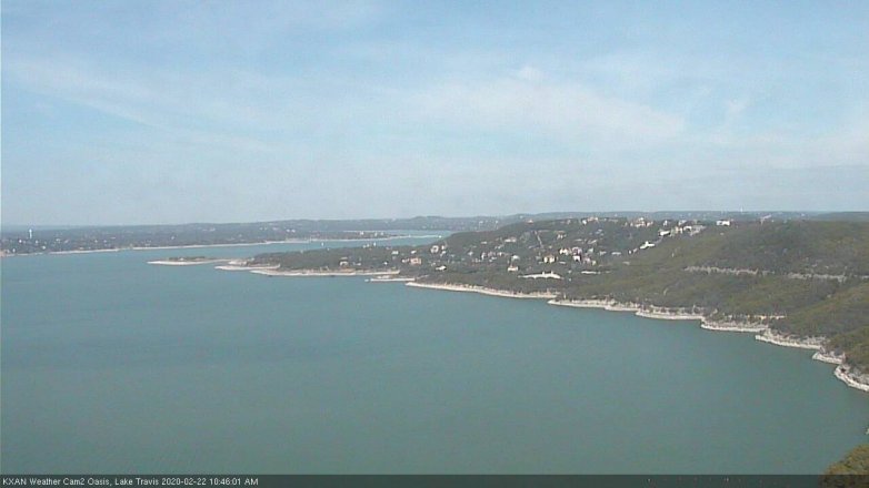 Lake Travis webcam, February 22, 2020 10:45 AM CT