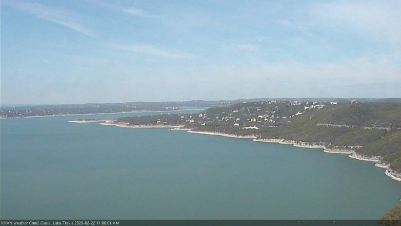 Lake Travis webcam, February 22, 2020 11:00 AM CT
