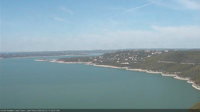 Lake Travis webcam, February 22, 2020 11:25 AM CT