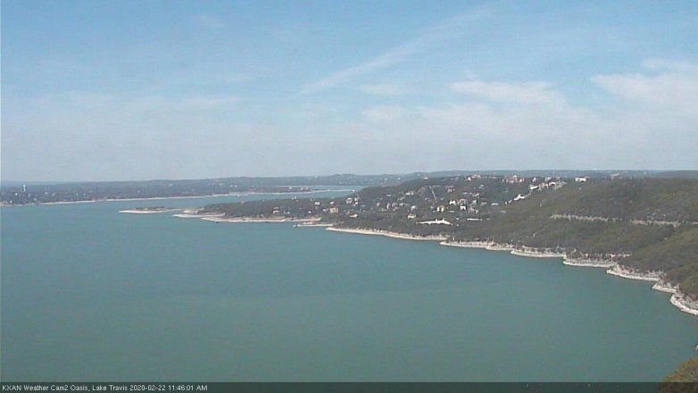 Lake Travis webcam, February 22, 2020 11:45 AM CT
