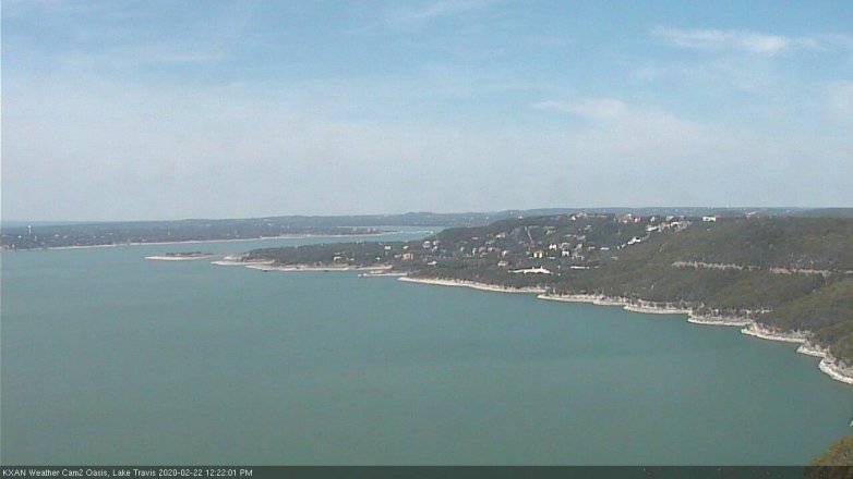 Lake Travis webcam, February 22, 2020 12:25 PM CT