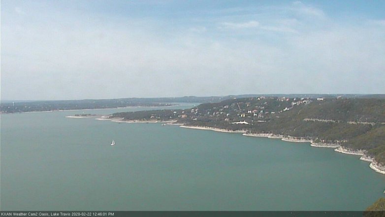 Lake Travis webcam, February 22, 2020 12:45 PM CT