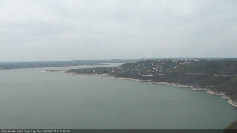 Lake Travis webcam, February 22, 2020 1:25 PM CT