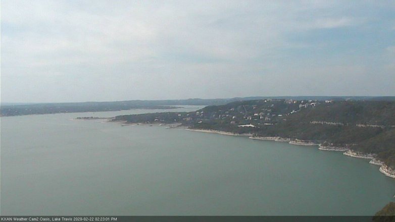 Lake Travis webcam, February 22, 2020 2:25 PM CT