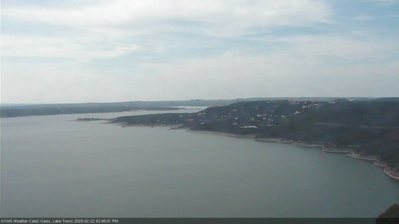 Lake Travis webcam, February 22, 2020 2:45 PM CT