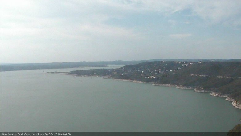 Lake Travis webcam, February 22, 2020 3:45 PM CT