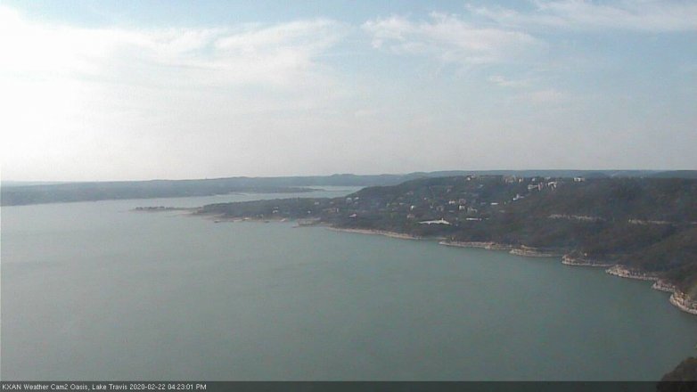 Lake Travis webcam, February 22, 2020 4:25 PM CT