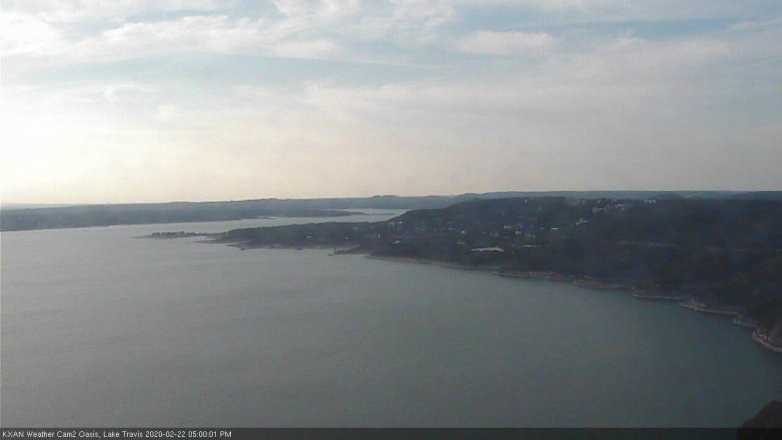 Lake Travis webcam, February 22, 2020 5:00 PM CT