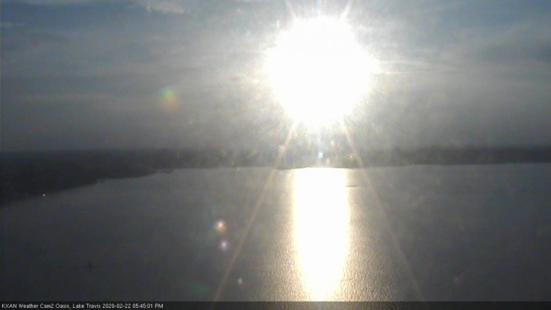 Lake Travis webcam, February 22, 2020 5:45 PM CT
