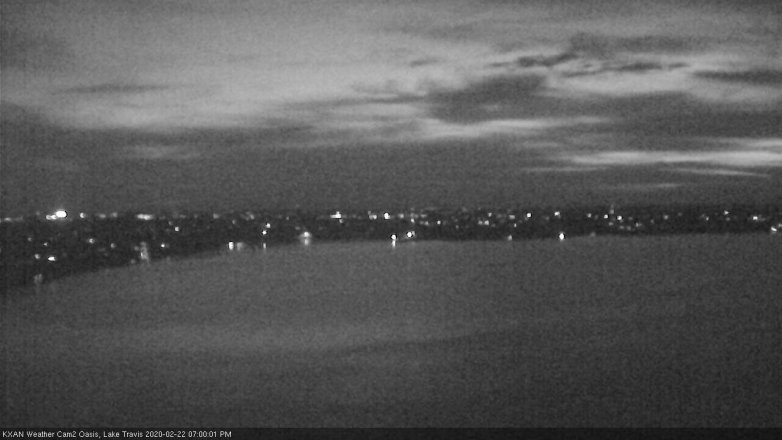 Lake Travis webcam, February 22, 2020 7:00 PM CT