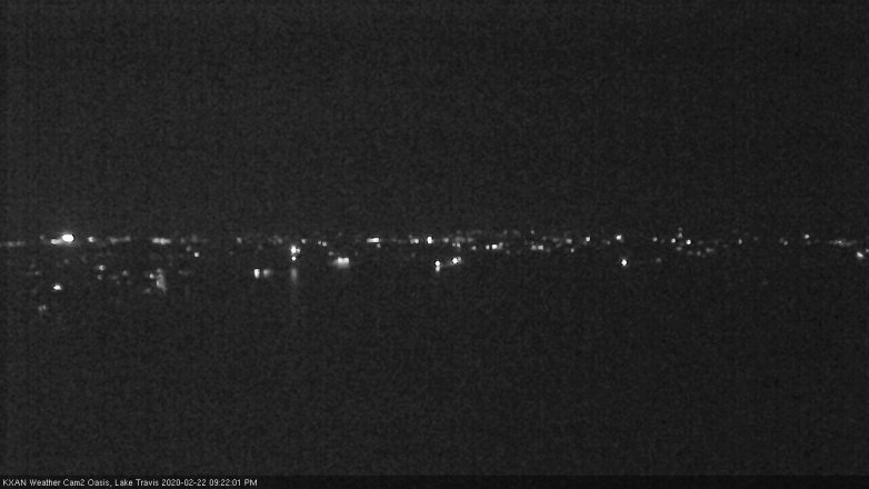 Lake Travis webcam, February 22, 2020 9:25 PM CT