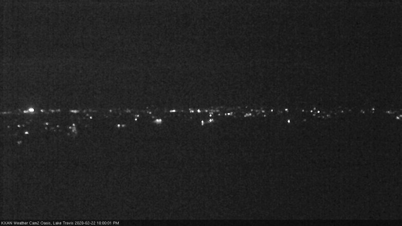 Lake Travis webcam, February 22, 2020 10:00 PM CT